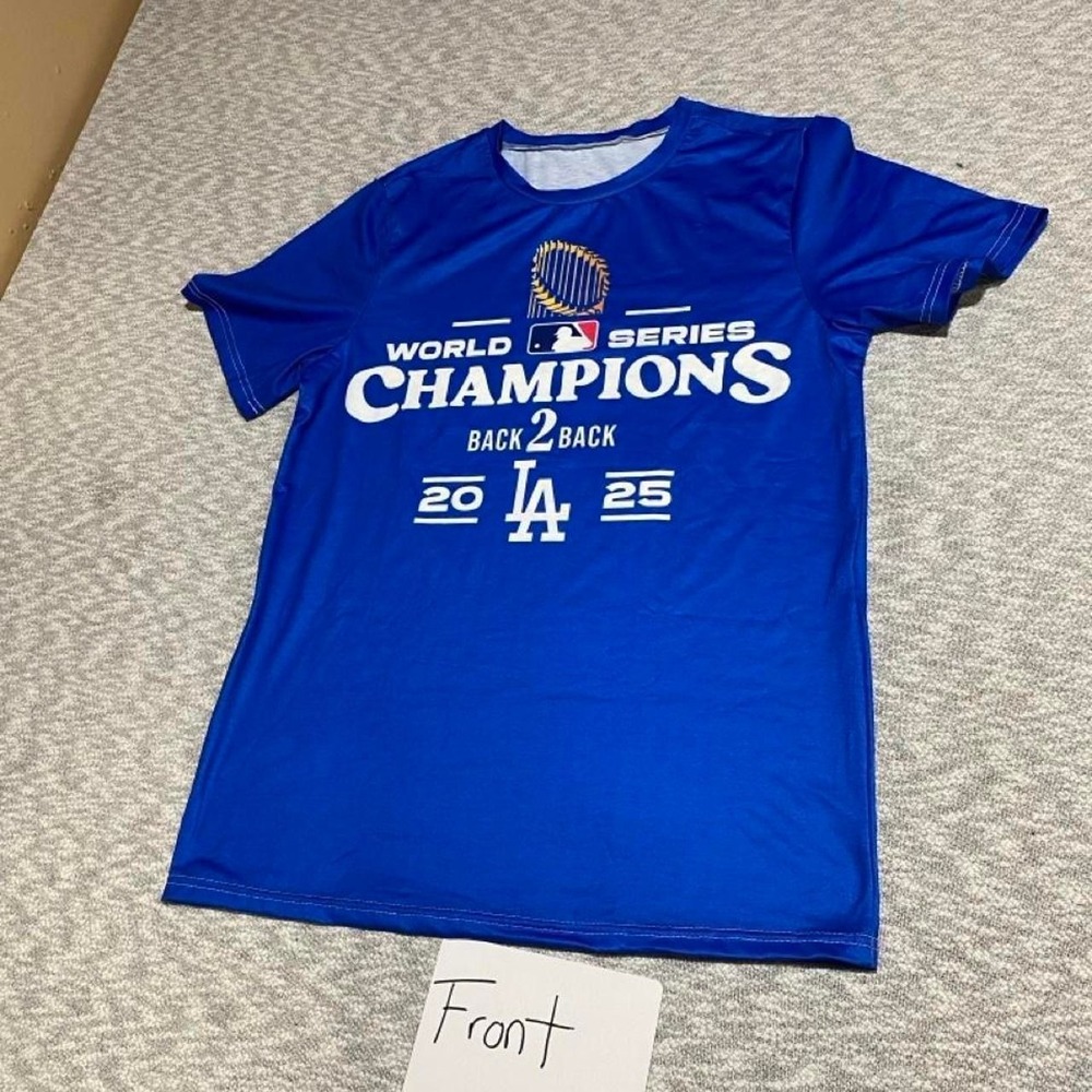 Blue Dodgers World Series Champions 2025 T-shirt Best fits a Medium. SKU-B970